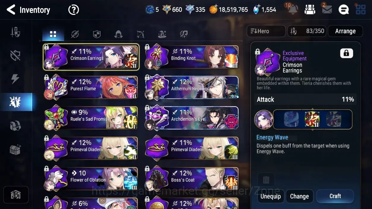 Epic Seven Accounts Global Unverif|19ML(RnL,EIlynav,CLilias,Harsetti,E image 14