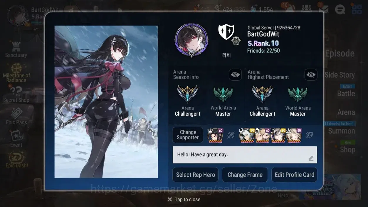 Epic Seven Accounts Global Unverif|19ML(RnL,EIlynav,CLilias,Harsetti,E image 3