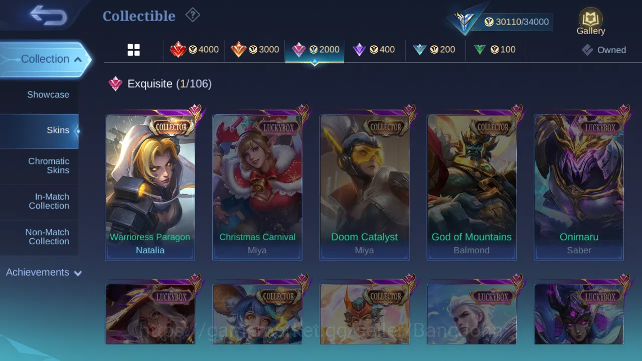 Mobile Legends: Bang Bang Accounts Hero 107 | skin 138 | cc natalia | Emblem all max image 5