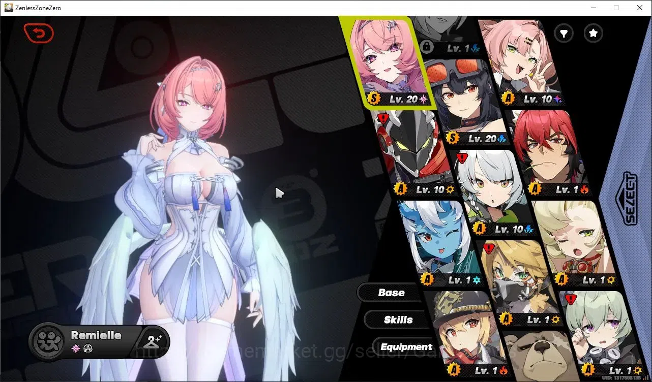 Zenless Zone Zero Accounts Starter Asia|IK 20|S1 Ch1|Fresh Starter 1 Limited (Remielle Dan)+1 STD(Grace)|SELECT ON+All 1