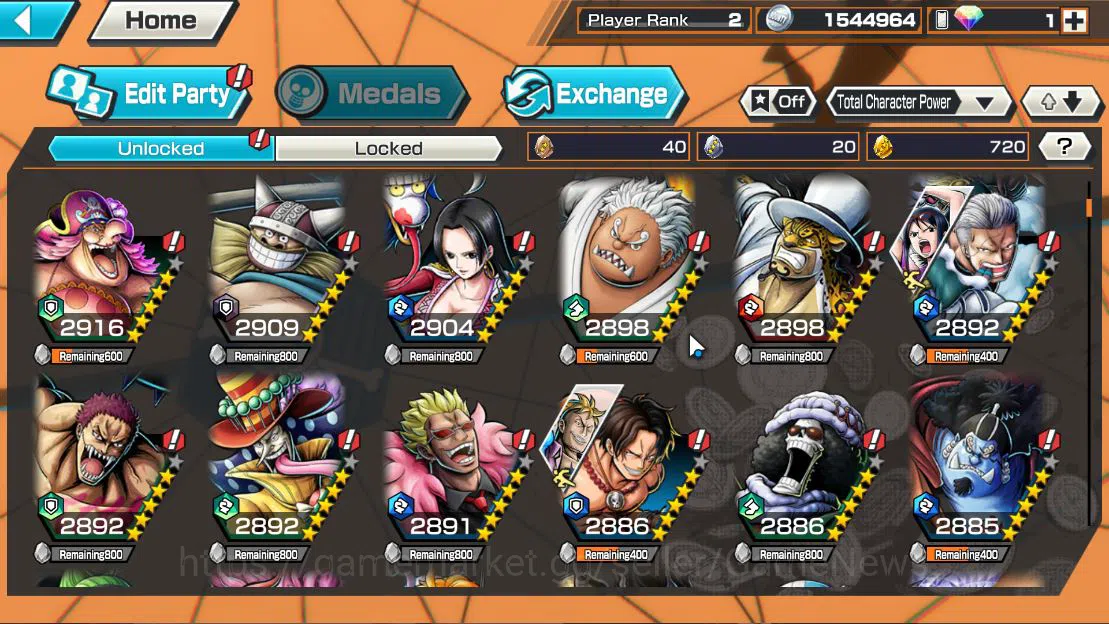 One Piece Bounty Rush Accounts GLOBAL|2 EX|Great Pirate Edward Newgate, Divine De image 6