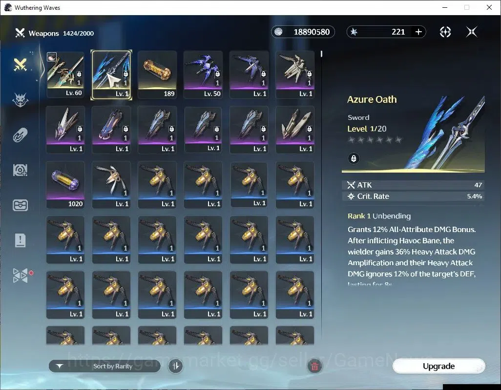 Wuthering Waves Accounts Others SEA |UL 49|2 Limited| Yangyang: Xuanling RC 5+Signature, Rebecca |152 Lstr Tide|DB Lvl 5