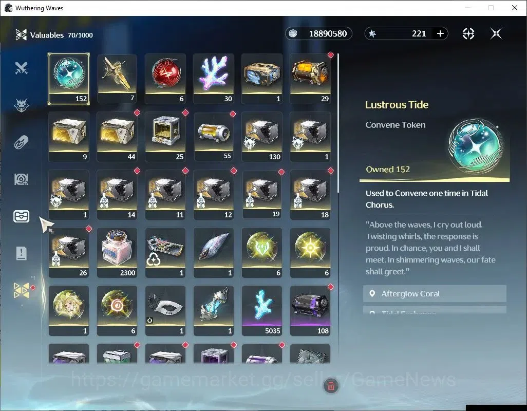 Wuthering Waves Accounts Others SEA |UL 49|2 Limited| Yangyang: Xuanling RC 5+Signature, Rebecca |152 Lstr Tide|DB Lvl 9