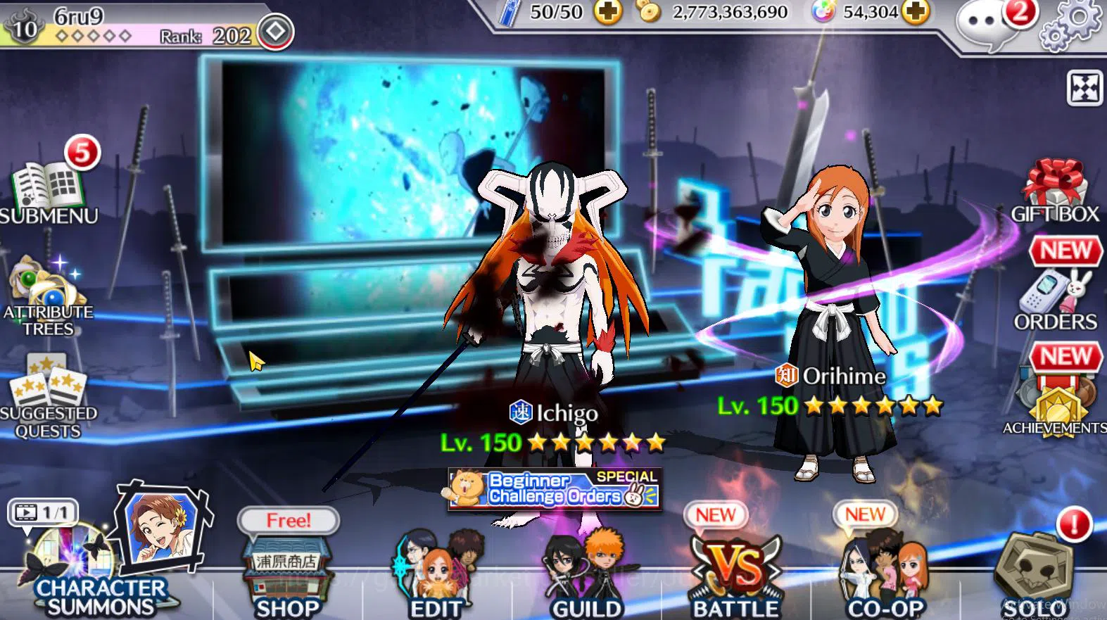Bleach: Brave Souls Accounts [GLOBAL]54K Orb|IGremmy 9th Anniv,Kenpachi 9th Ann image 2