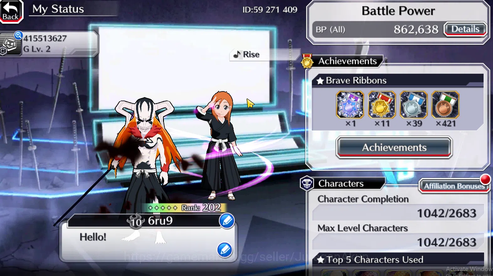 Bleach: Brave Souls Accounts [GLOBAL]54K Orb|IGremmy 9th Anniv,Kenpachi 9th Ann image 4