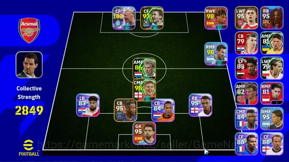 eFootball Accounts Legends & Iconic Players Android|Epic Steven Gerrard,Andriy Shevchenko,Dennis Bergkamp|5 ShowTime Erling 1