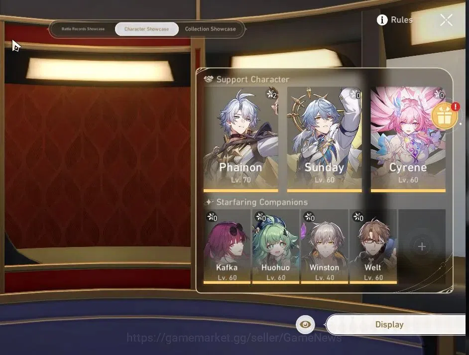 Honkai Star Rail Accounts Others Asia|TL 55|5 Limited|(Phainon E2)+Sign Sunday,Cyrene,Huohuo,Kafka Etc +3(Standard)|Male 2