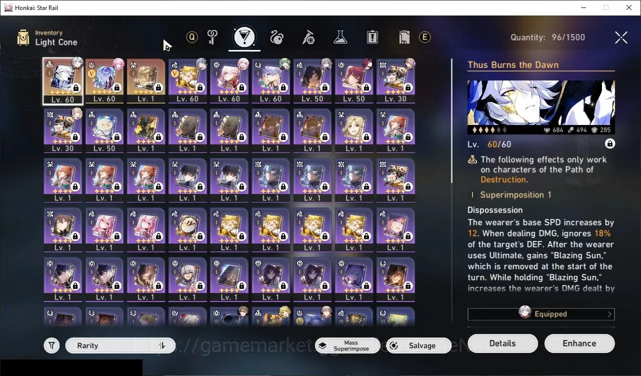 Honkai Star Rail Accounts Others Asia|TL 55|5 Limited|(Phainon E2)+Sign Sunday,Cyrene,Huohuo,Kafka Etc +3(Standard)|Male 6