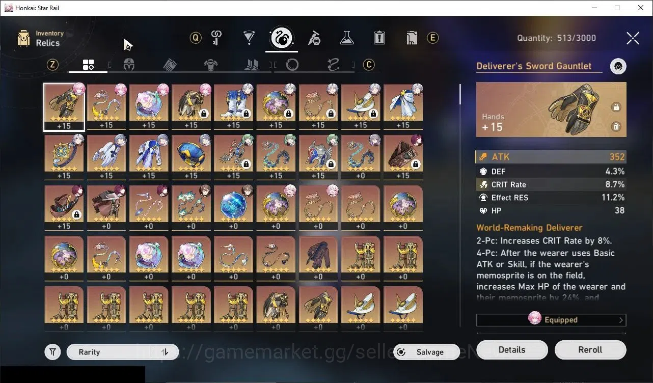 Honkai Star Rail Accounts Others Asia|TL 55|5 Limited|(Phainon E2)+Sign Sunday,Cyrene,Huohuo,Kafka Etc +3(Standard)|Male 8