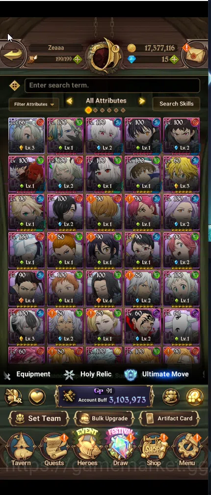 The Seven Deadly Sins: Grand Cross Accounts Global | 3,1M CC | 1LR Elizabeth |  7UR Salos,merl image 2