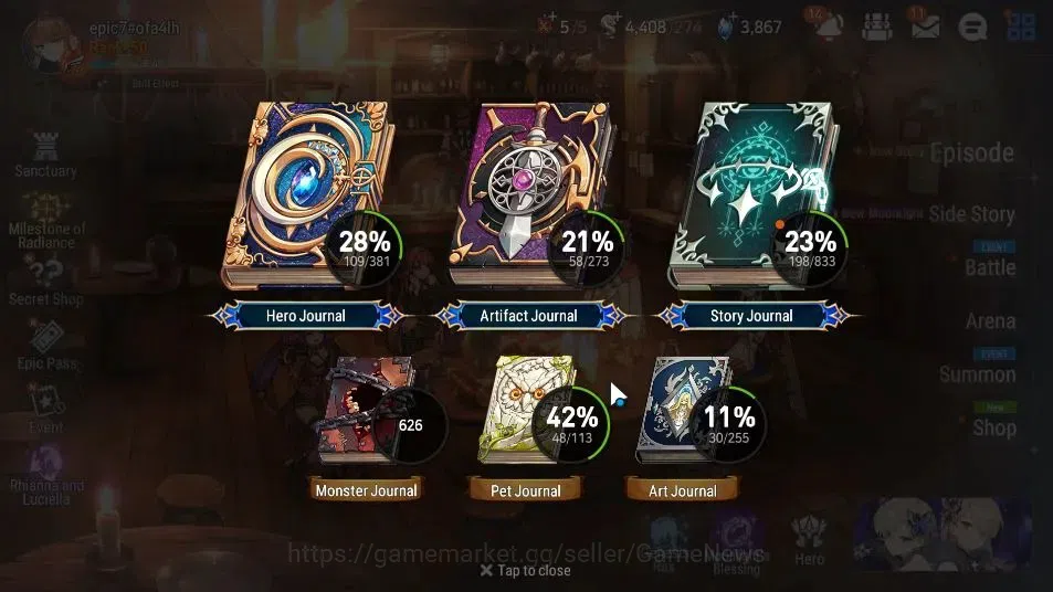 Epic Seven Accounts GLOBAL UnVerif|NewEra|5 ML(LC Bellona,Aby Yufine,) image 3