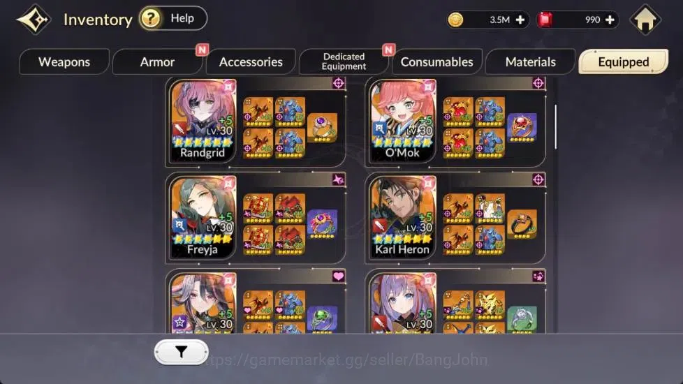 Seven Knights Re:Birth Accounts Global|3EX7(Melia,Fai,Juri),11TC6(Kyle,Ryan,Dellon image 11