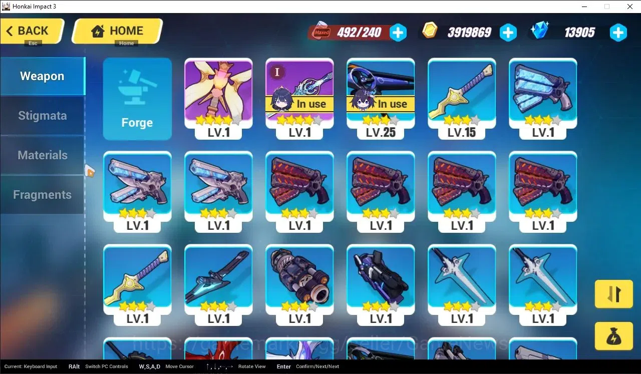 Honkai Impact 3rd Accounts SEA Lvl 23|Starter|13905 Crystal|1 Full Set (Raide image 3