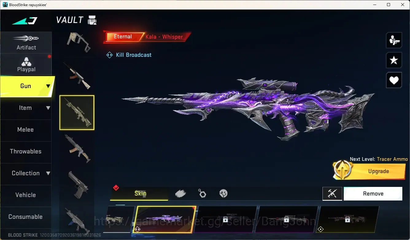 Blood Strike Accounts High-End ASIA | 3 Eternal Gun: Kala,AUG,MP7| Ultra Melee The Iron-|3 Collab Gun|3 Ultra Gun|2 Collab 1