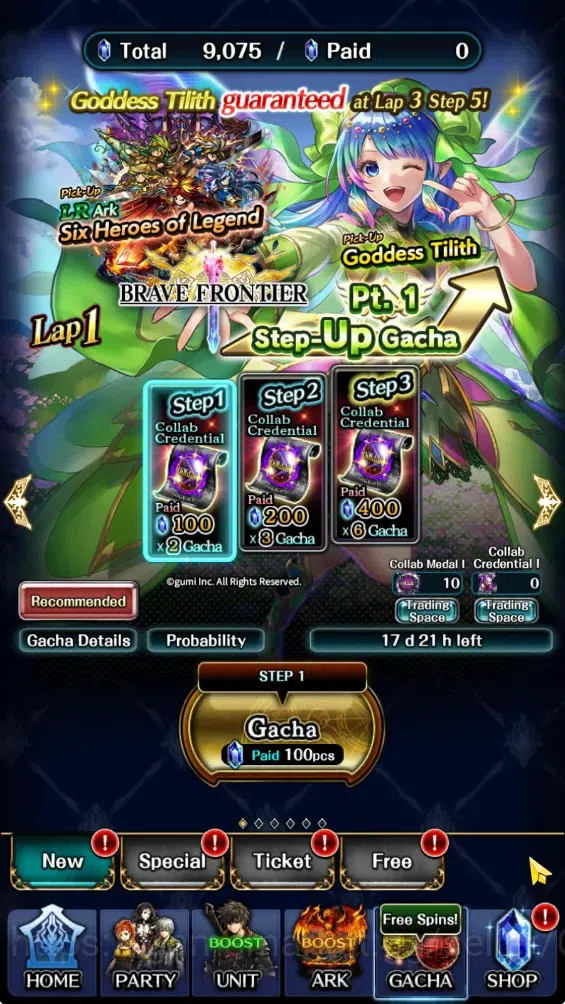 Last Cloudia Accounts GLOBAL|Rank 7|9K Crystal|Collab Brave Frontier (Fi image 8