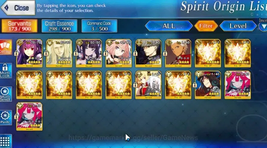 Fate-Grand Order Accounts NA Starter 3 SSR Limited Servan(Skadi Caster,Tezcatlipoca,Yang Guifei) + Orleans Story|Log 2