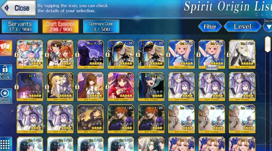 Fate-Grand Order Accounts NA Starter 3 SSR Limited Servan(Skadi Caster,Tezcatlipoca,Yang Guifei) + Orleans Story|Log 6