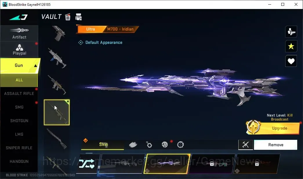 Blood Strike Accounts Others ASIA|2 Ultra M700 Iridian,Galil Knight|5 Legend HK416 Under,AR97 Abyss,P90 Blight,SCAR 1