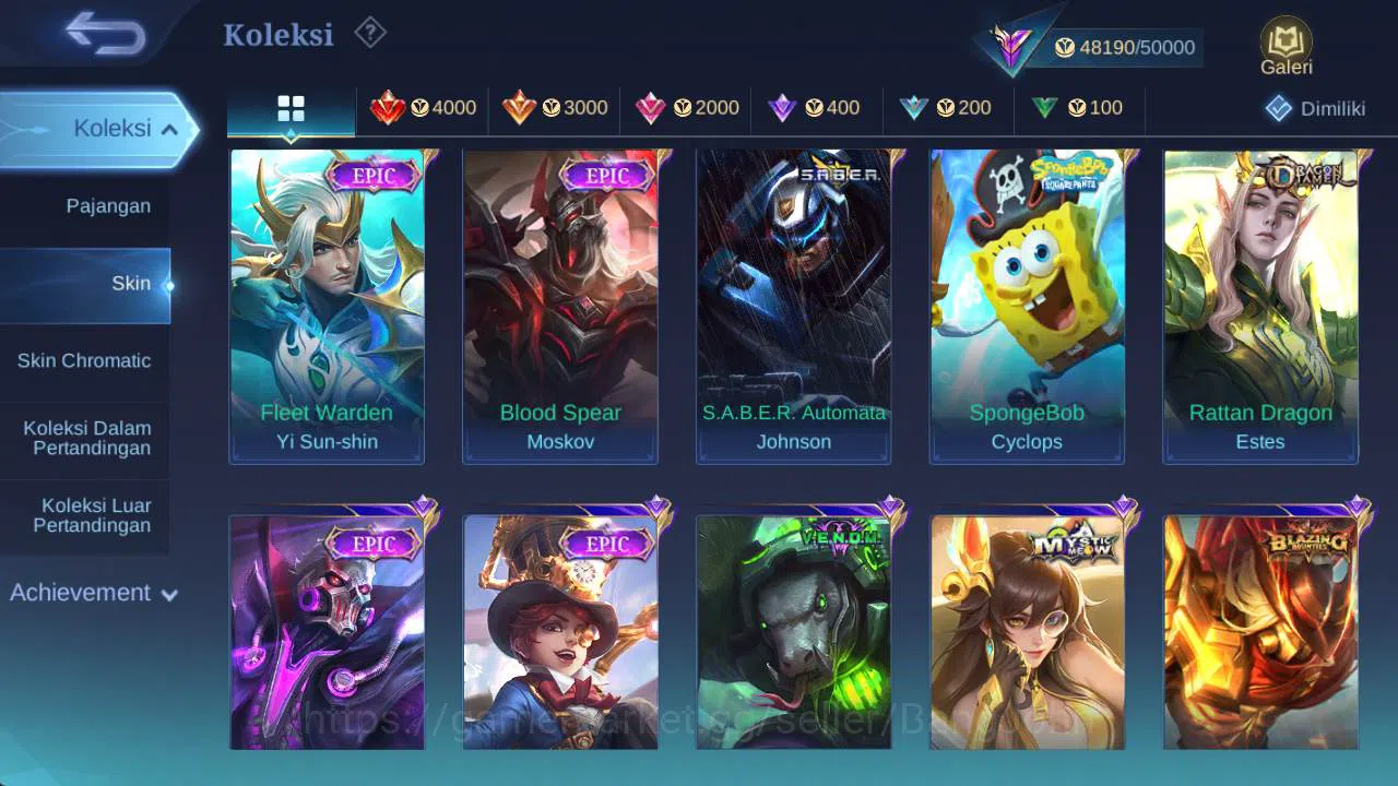 Mobile Legends: Bang Bang Accounts Global, Renowned, Lborn aluc,venom grock,saiya bad image 10