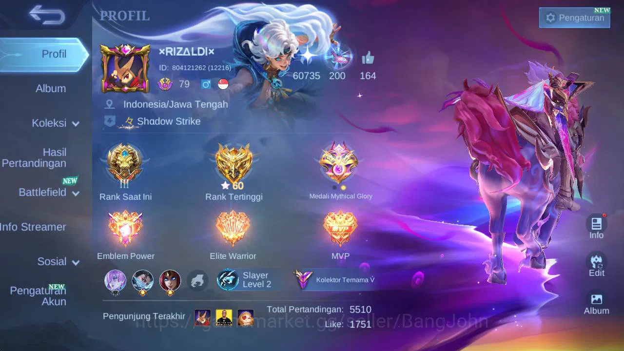 Mobile Legends: Bang Bang Accounts Global, Renowned, Lborn aluc,venom grock,saiya bad image 2