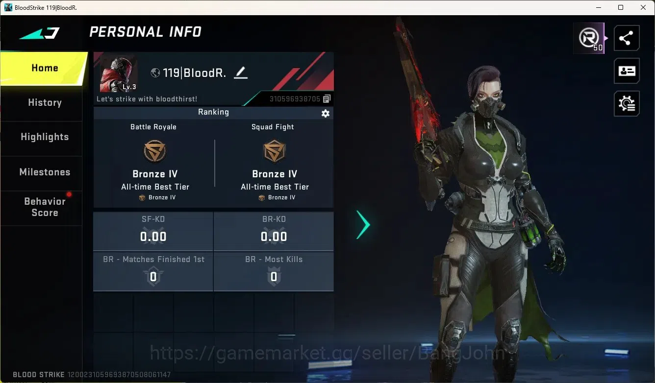 Blood Strike Accounts Others ASIA | 1 Eternal Gun: MP5-Bloodrift|2 Legendary Camo Selection Chest|Check SS BS2632B 1