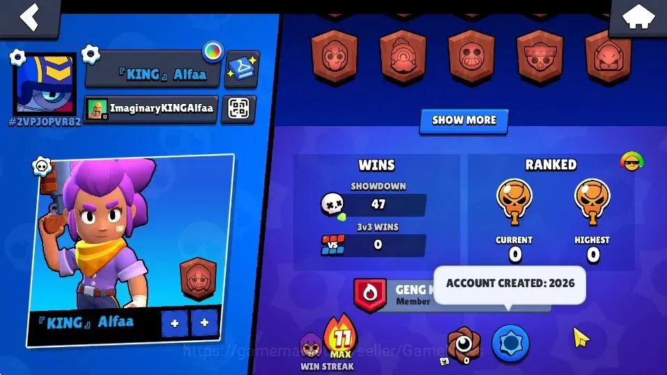 Brawl Stars Accounts 1009 Trophy, 15 Brawlers, 2 Max Lvl. Has 2 Epic Sk image 4