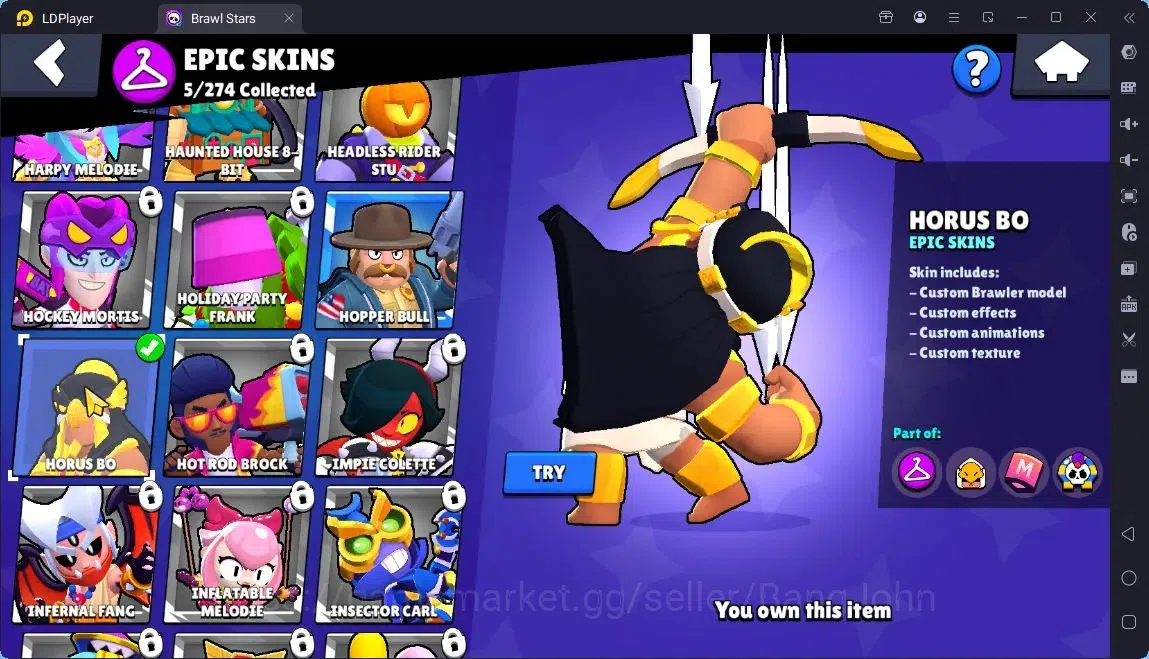 Brawl Stars Accounts Global |Trophy 409| 13 Brawler|2152 Bling|21 Gems|1 Rare,5 Epic Skins| ProtectOff |Check SS BRS284B 11
