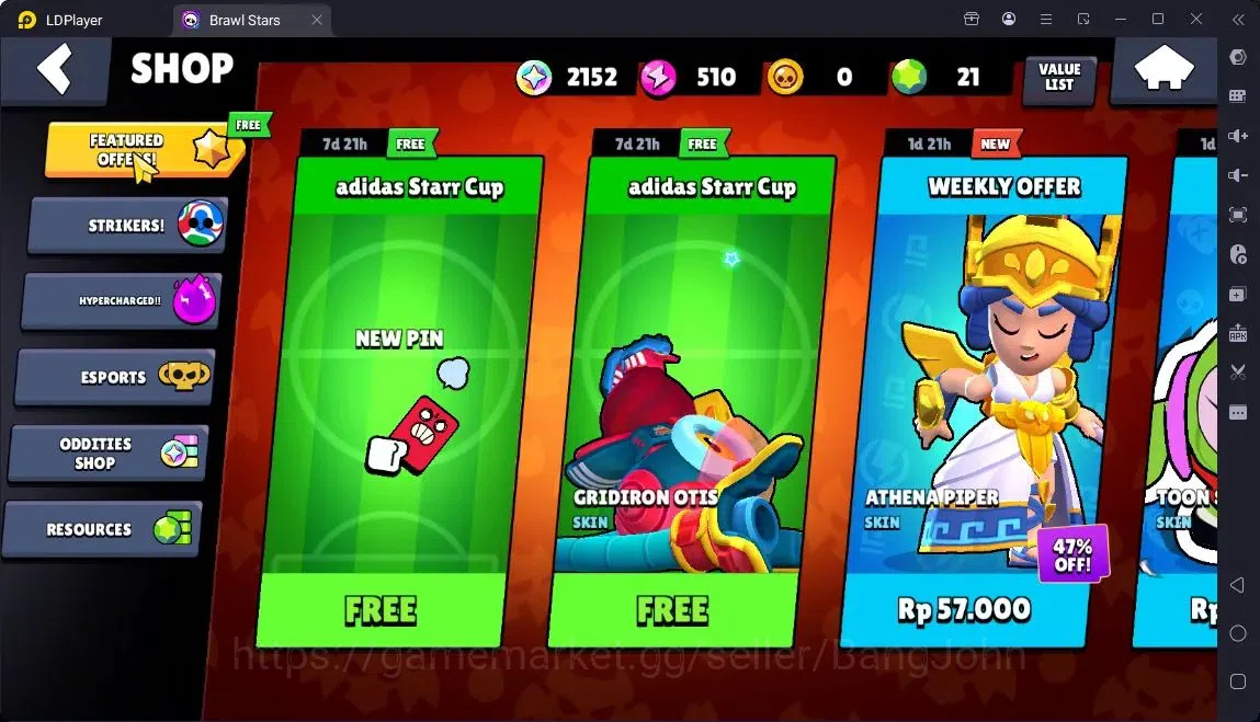 Brawl Stars Accounts Global |Trophy 409| 13 Brawler|2152 Bling|21 Gems|1 Rare,5 Epic Skins| ProtectOff |Check SS BRS284B 4