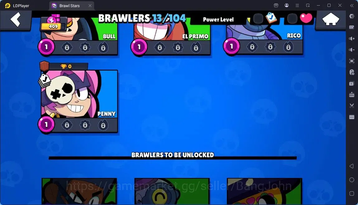 Brawl Stars Accounts Global |Trophy 409| 13 Brawler|2152 Bling|21 Gems|1 Rare,5 Epic Skins| ProtectOff |Check SS BRS284B 7