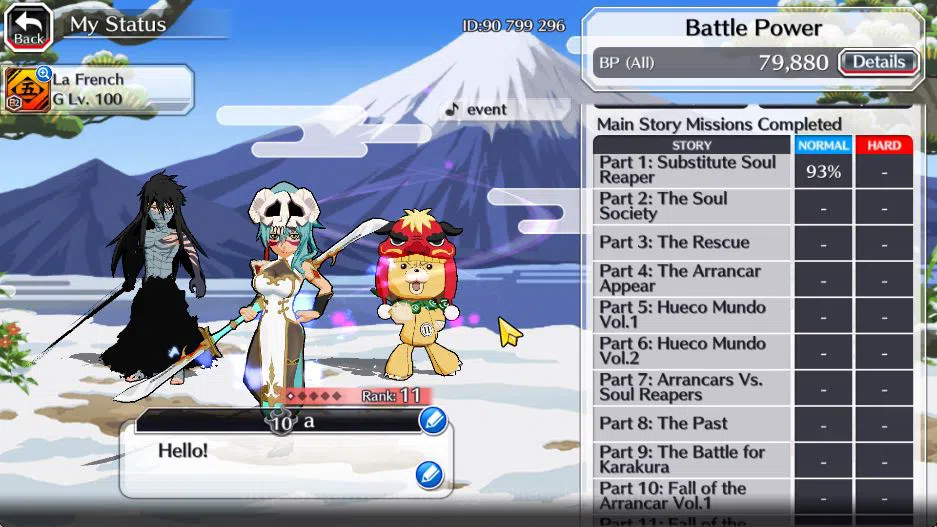 Bleach: Brave Souls Accounts Mid-Tier [GLOBAL]6K Orbs+Fresh All Story|Nelliel Orient,Brave(Retsu,Genryusai),Ichigo 9th,Kon 3