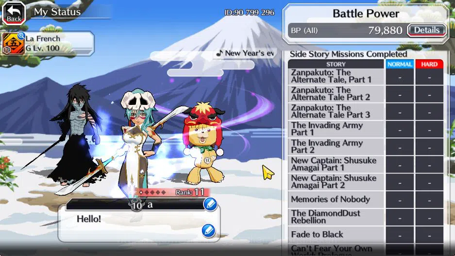 Bleach: Brave Souls Accounts Mid-Tier [GLOBAL]6K Orbs+Fresh All Story|Nelliel Orient,Brave(Retsu,Genryusai),Ichigo 9th,Kon 4