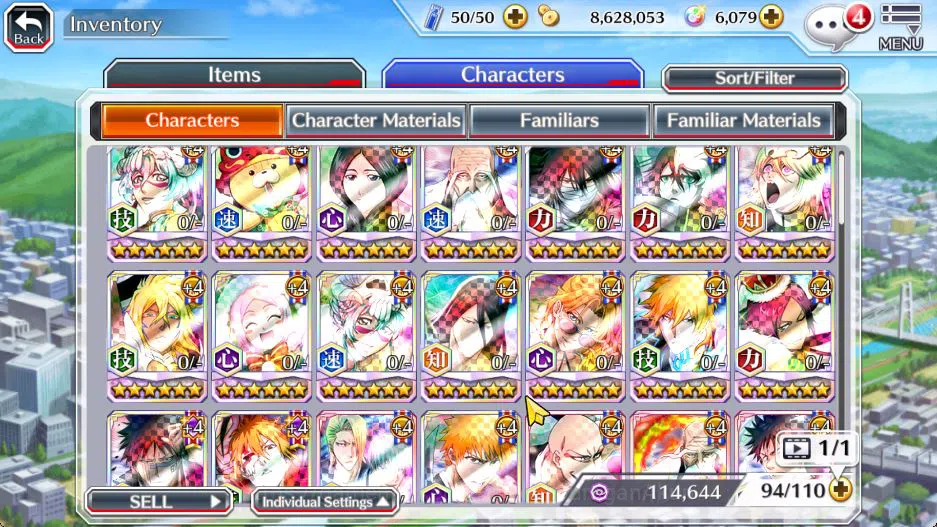 Bleach: Brave Souls Accounts Mid-Tier [GLOBAL]6K Orbs+Fresh All Story|Nelliel Orient,Brave(Retsu,Genryusai),Ichigo 9th,Kon 6