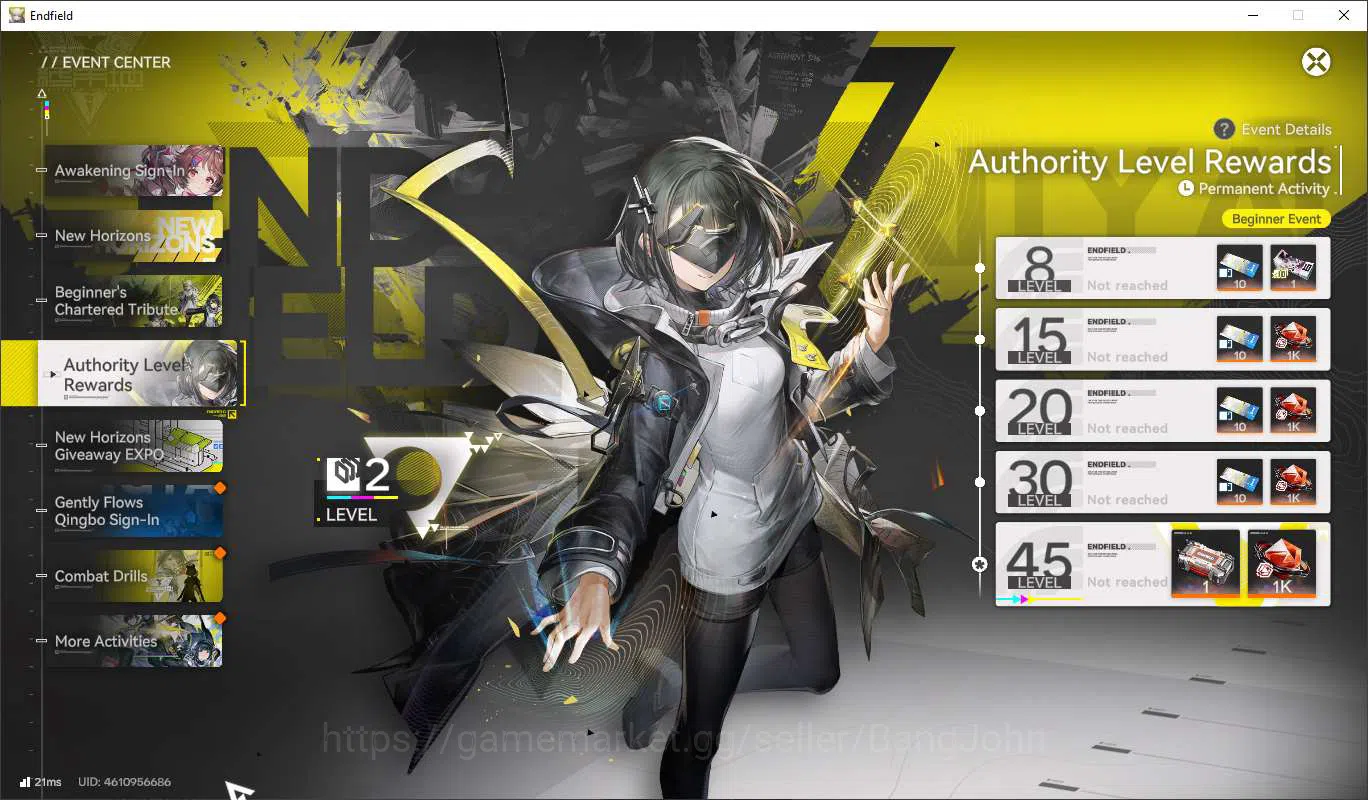 Arknights: Endfield Accounts Starter Lv2 | ASIA | Only Limited Laevantain, 2 W image 10