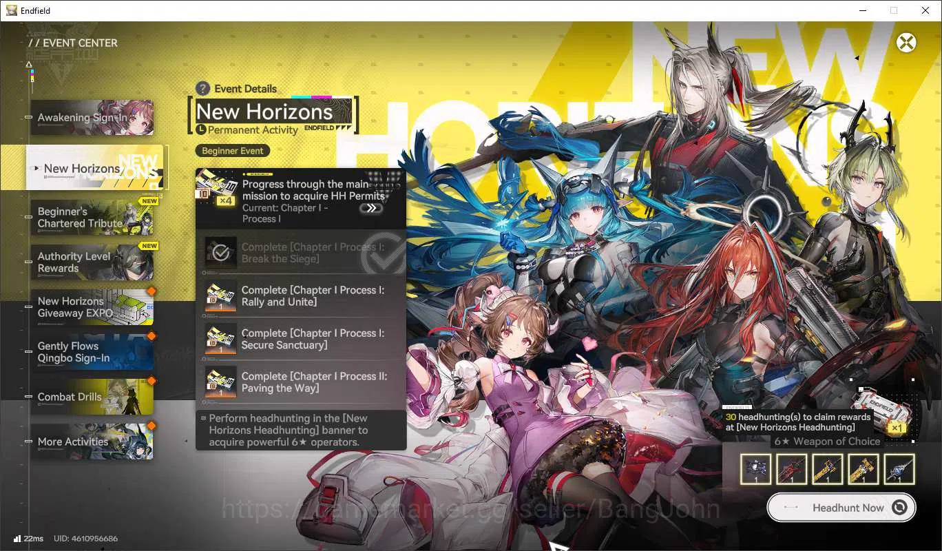 Arknights: Endfield Accounts Starter Lv2 | ASIA | Only Limited Laevantain, 2 W image 8