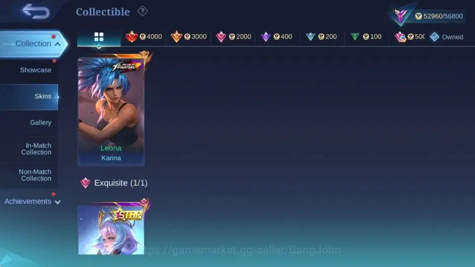 Mobile Legends: Bang Bang Accounts Global|Hero 132|Skin 261|Renowned|KOF Karina,STAR image 11