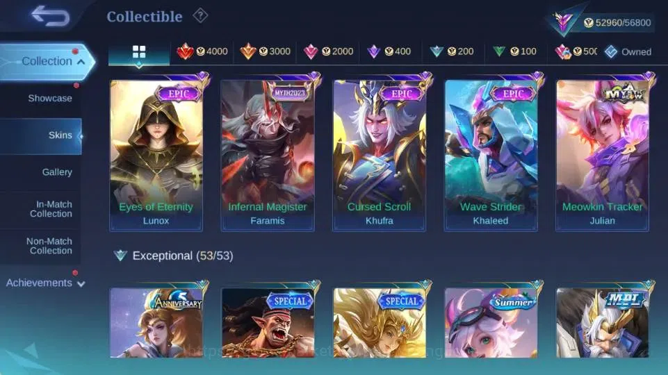 Mobile Legends: Bang Bang Accounts Global|Hero 132|Skin 261|Renowned|KOF Karina,STAR image 5