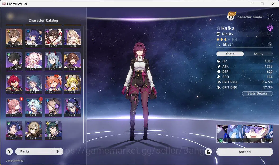Honkai Star Rail Accounts Others ASIA|TL 40|6 Limit|Evernight+sign,Kafka,Hysilens,Black Swan,Dan Heng PT,Ruan Mei,etc|Check 10