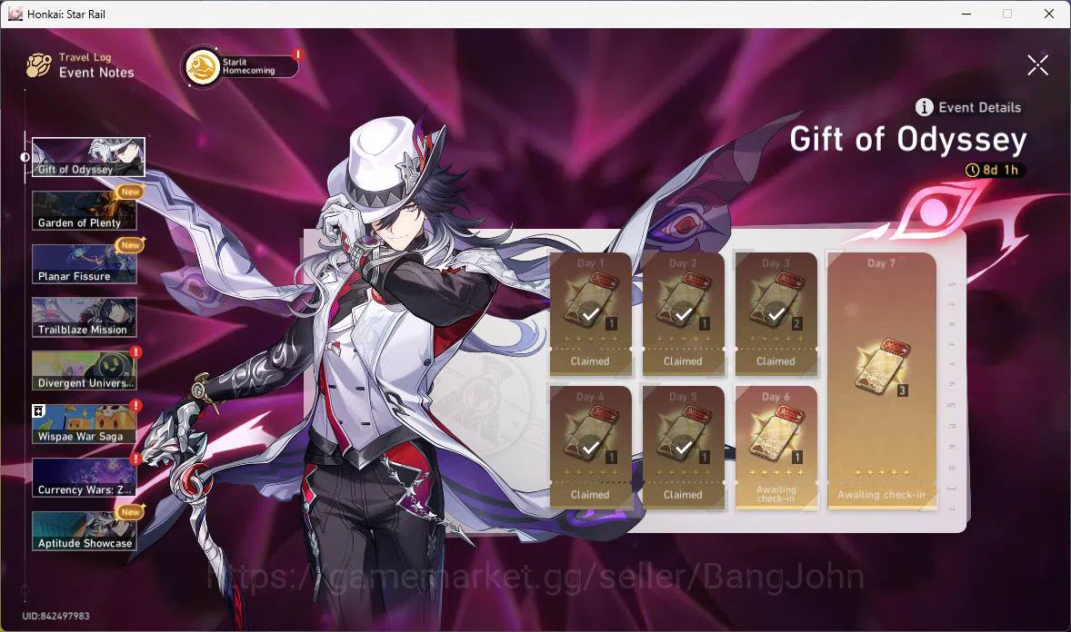 Honkai Star Rail Accounts Others ASIA|TL 40|6 Limit|Evernight+sign,Kafka,Hysilens,Black Swan,Dan Heng PT,Ruan Mei,etc|Check 5