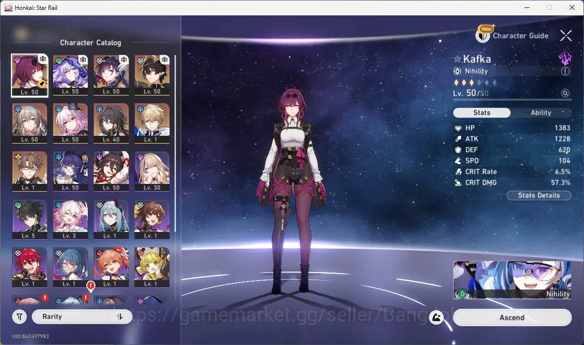 Honkai Star Rail Accounts Others ASIA|TL 40|6 Limit|Evernight+sign,Kafka,Hysilens,Black Swan,Dan Heng PT,Ruan Mei,etc|Check 6