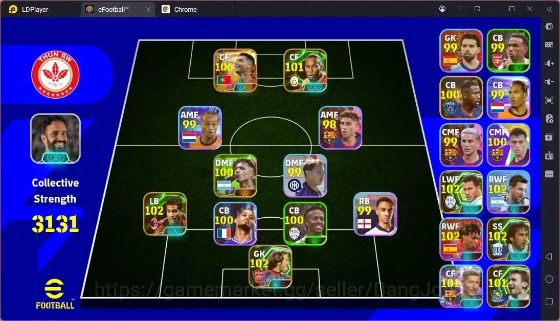 eFootball Accounts Legends & Iconic Players Mobile |PW 3131|Bigtime New Ronaldo|Epic Seaman,Shevchenko,Raul,Hazard,Drogba 1