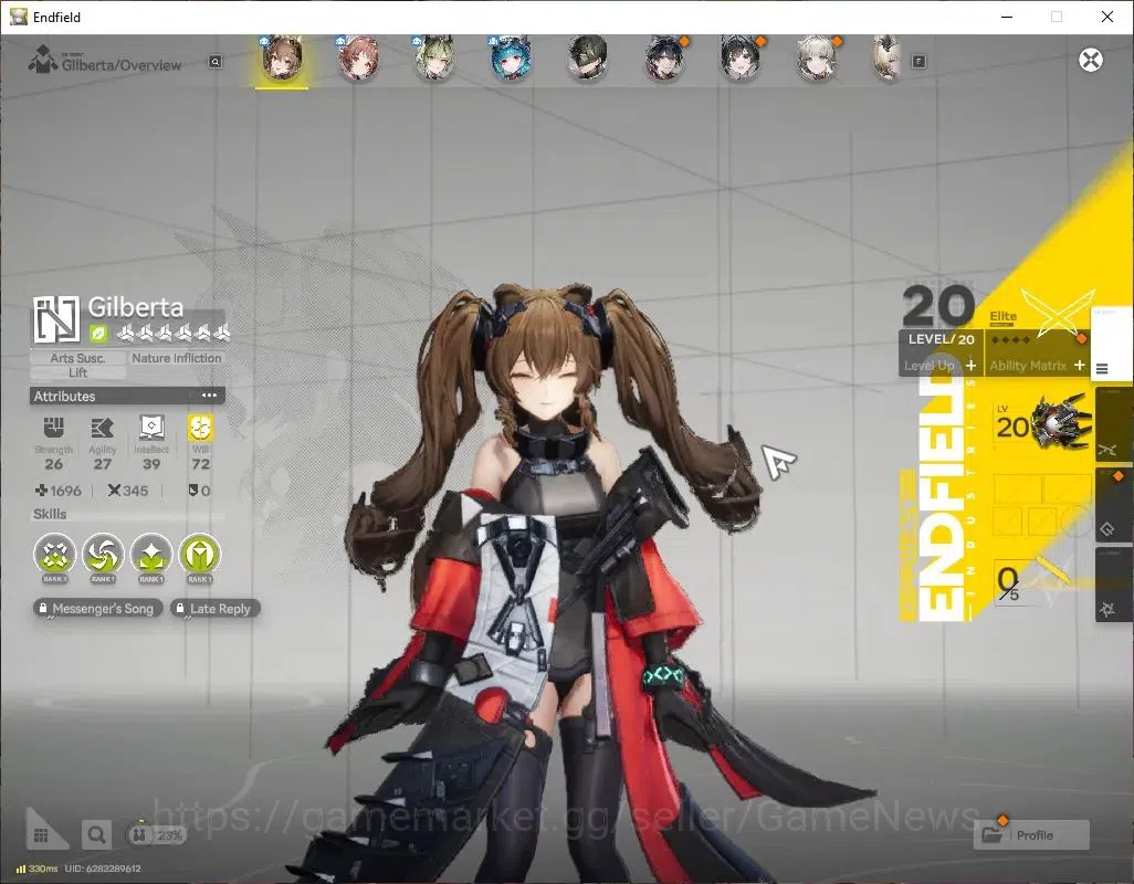Arknights: Endfield Accounts NA/EU|Lv22|4 SSR(1Limited)+3(*6WEP)|[Gilberta+Sign image 3