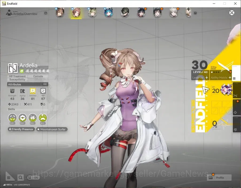 Arknights: Endfield Accounts NA/EU|Lv22|4 SSR(1Limited)+3(*6WEP)|[Gilberta+Sign image 4
