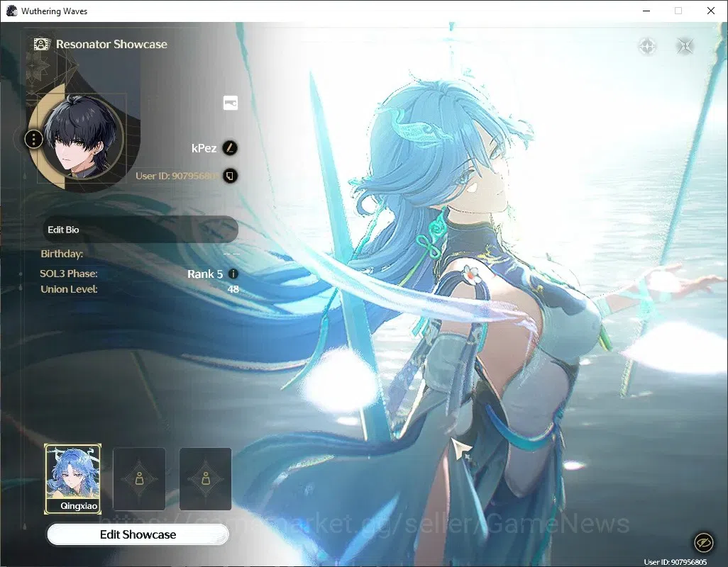 Wuthering Waves Accounts Starter SEA |UL 48|175 LT|1 Limited| (Qingxiao RC4)+Sign +3 STD Char|DB lvl 30|Male MC +Outfit|Log 1