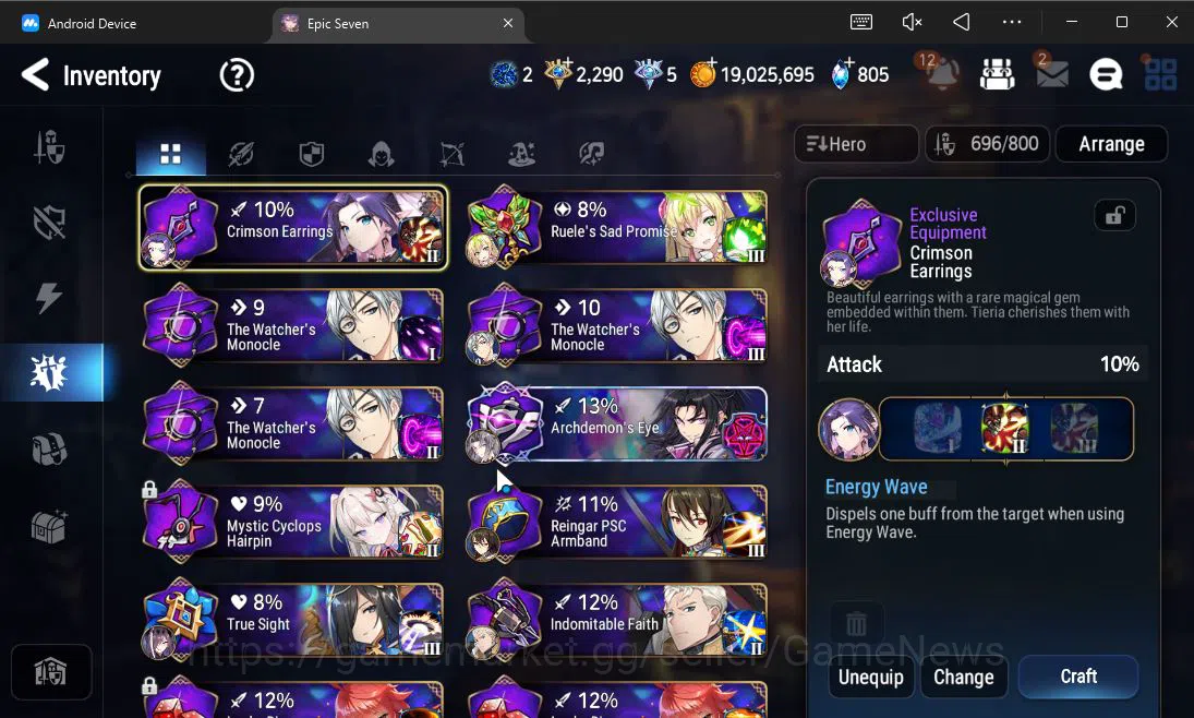 Epic Seven Accounts ASIA Verif|16 ML(C Lilias,DD Ray,Har Setti,Etc)+Ra image 17