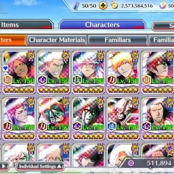 Bleach: Brave Souls Accounts Others Global|50K Orb|Hallowen Soifon,Yoruichi,TYBW26 Kensei,11th GrimJow,2 New Ichigo,10th