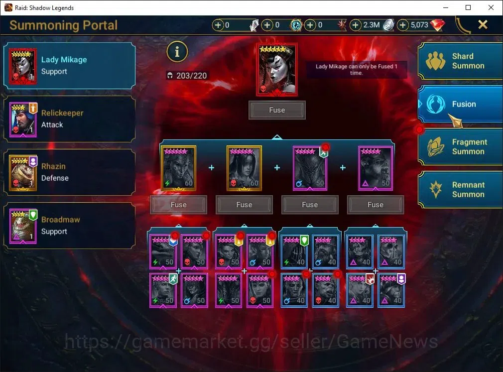Raid: Shadow Legends Accounts Lv44 1,2M Power|1 Mythic(Toshiro)|25 Legend(Teodor image 19