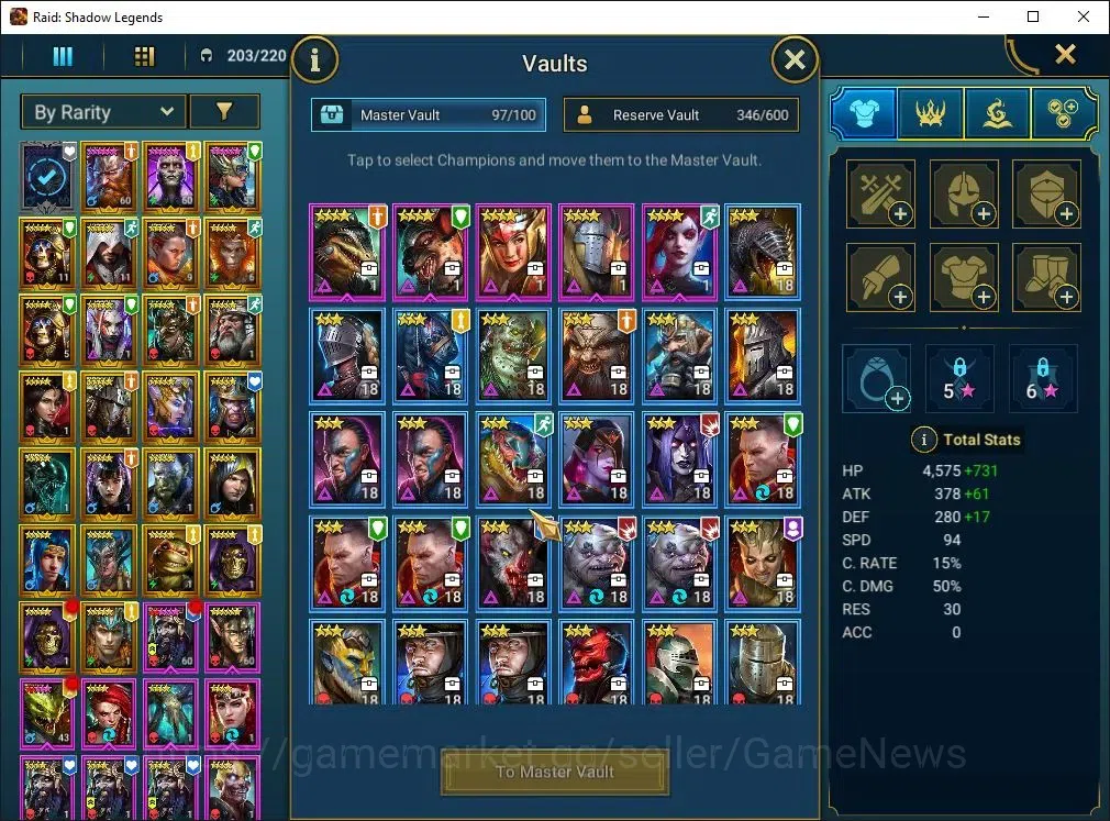 Raid: Shadow Legends Accounts Lv44 1,2M Power|1 Mythic(Toshiro)|25 Legend(Teodor image 5