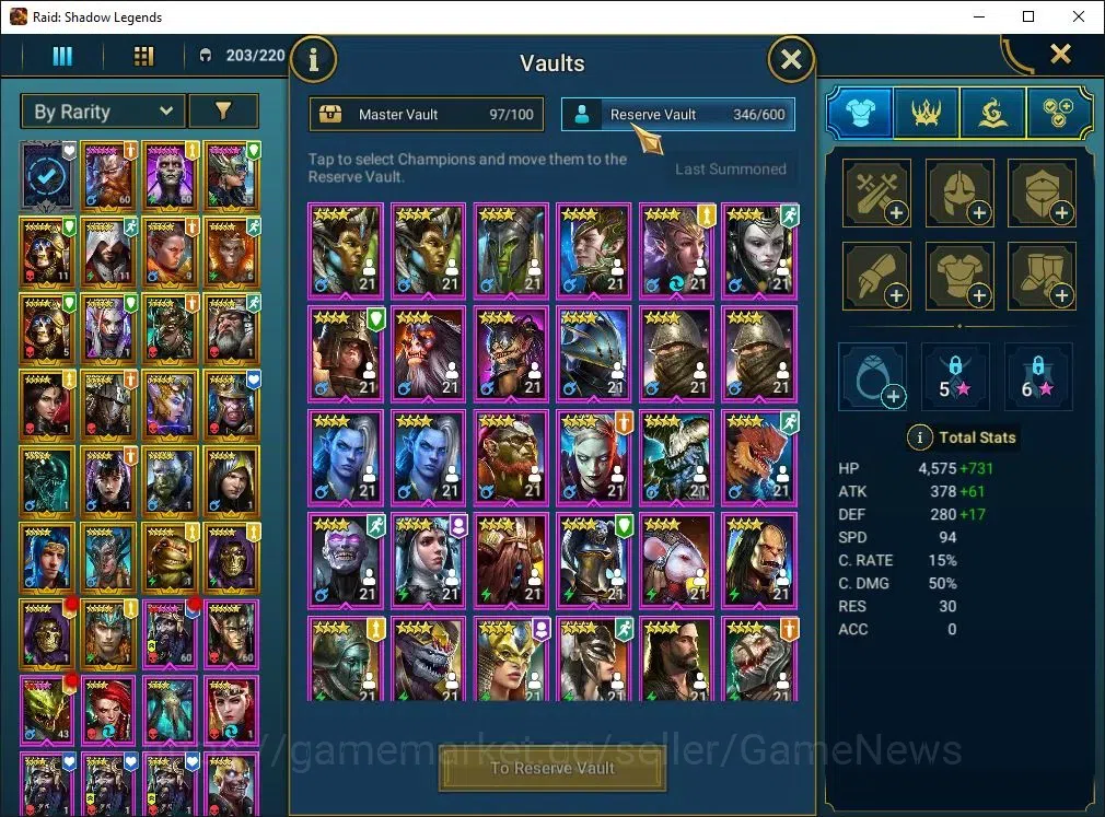 Raid: Shadow Legends Accounts Lv44 1,2M Power|1 Mythic(Toshiro)|25 Legend(Teodor image 6