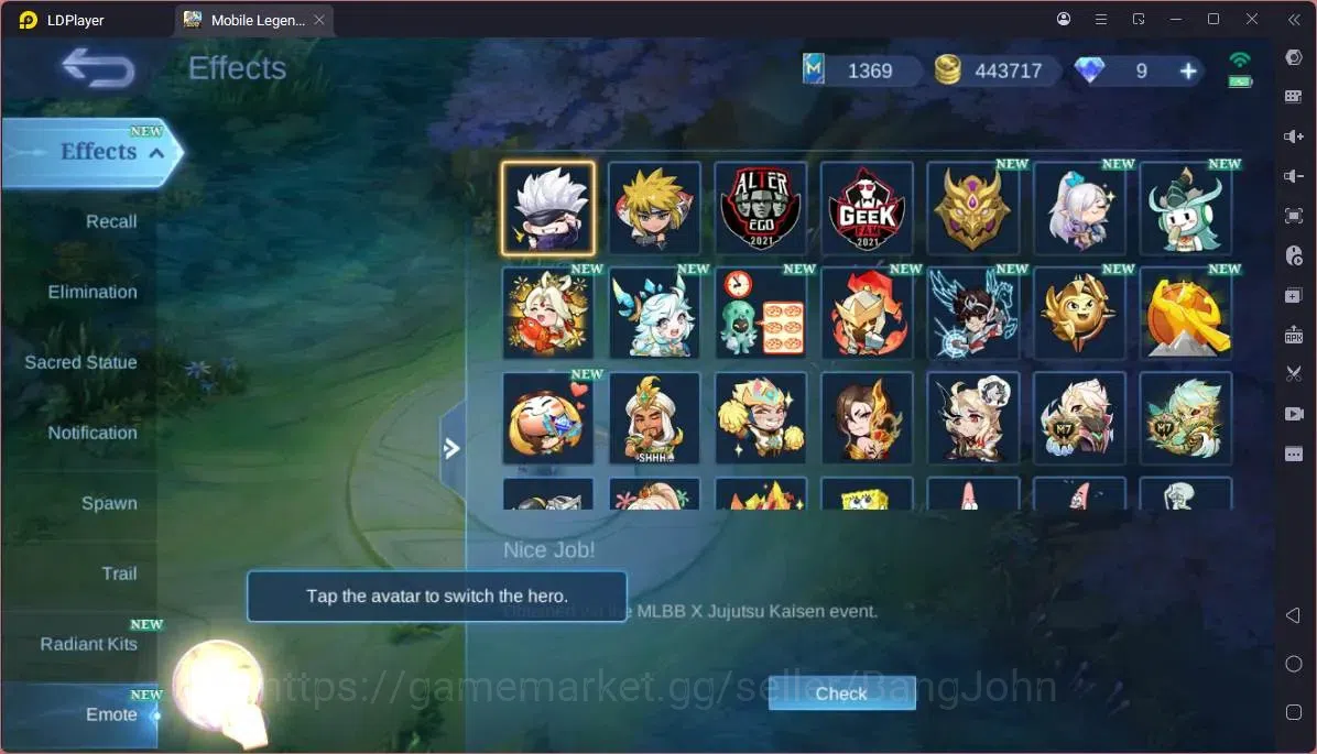 Mobile Legends: Bang Bang Accounts GLOBAL Hero 132 Skin 356|Legend Gusion|Prime Grang image 13
