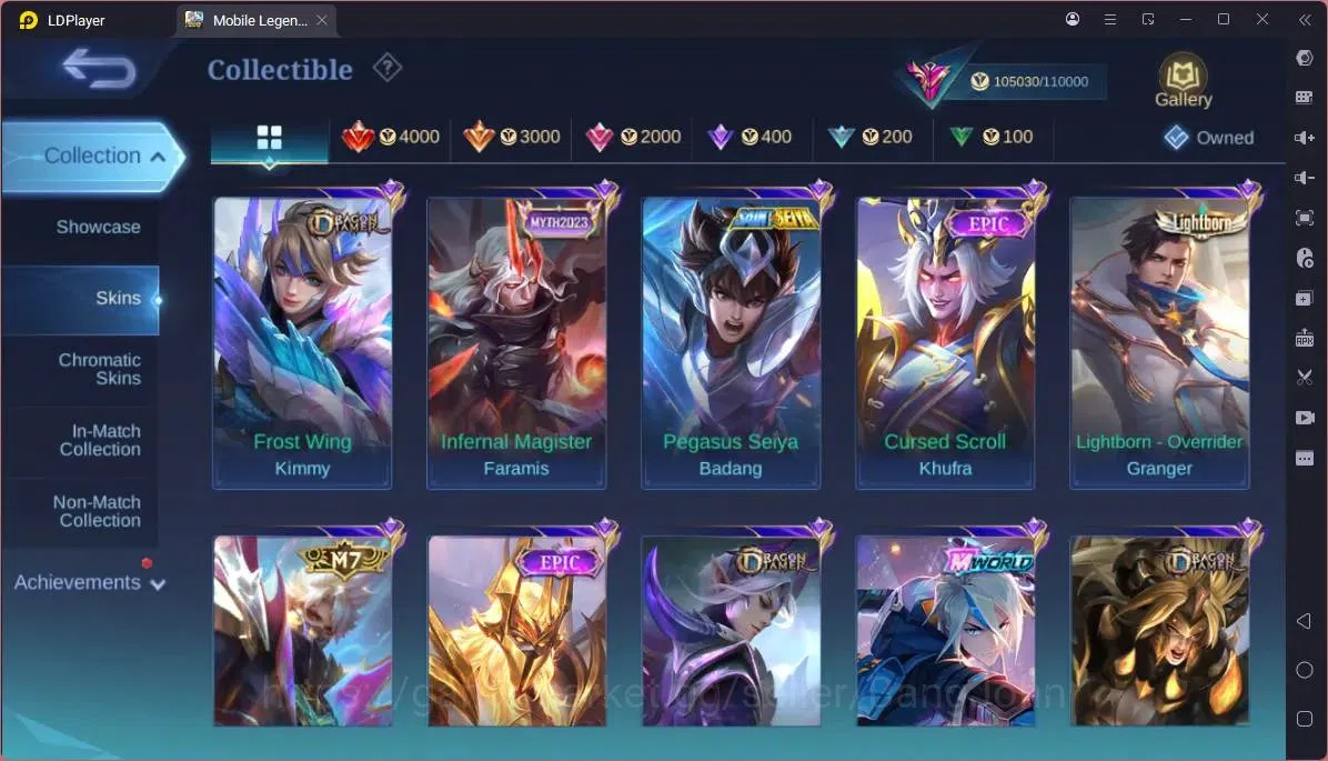 Mobile Legends: Bang Bang Accounts GLOBAL Hero 132 Skin 356|Legend Gusion|Prime Grang image 3